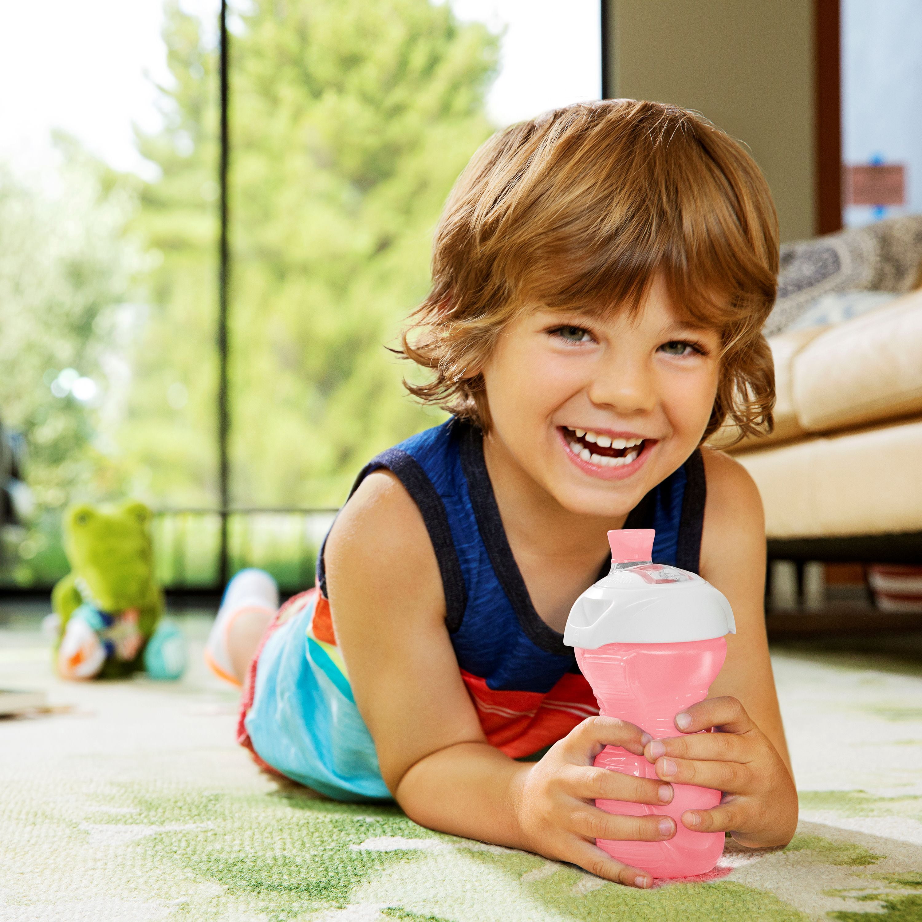 Munchkin Click Lock Bite Proof Sippy Cup, 9 oz, Pink/Purple, Unisex, 2 Pack