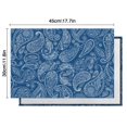 thumbnail image 6 of Blue Pioneer Flower and Paisley Pattern Summer Placemats Table Placemats Set Of 4-Linen Kitchen Washable Placemats Table Mats 11.8"x17.7" Non-Slip Heat Resistant, 6 of 6