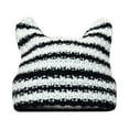 thumbnail image 2 of Luxalzxs Women Cute Beanie Y2K Striped Crochet Hats Winter Warm Knitted Striped Hat Slouchy Beanies, 2 of 2