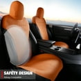 thumbnail image 6 of Ikon Motorsports Seat Cover Cushions Compatible With 2017-2023 Tesla Model 3, V2 Style Orange Suede Leather 1st 2nd Row 5-Seat Seat Cover Cushion Protectors, 6 of 9