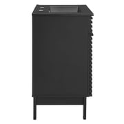Modway Render Mid-Century Modern Wood Bathroom Vanity in Black