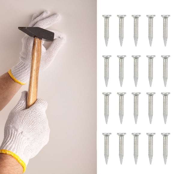 WEUVEB 310pcs Galvanized Steel Nails for Concrete Wall Penetrating Power High Hardness