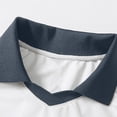 thumbnail image 5 of Cmfcve Men's Collared Short Sleeve Shirt Color Block V Neck Casual Athletic Tee Quick Dry Activewear Tops, 5 of 8