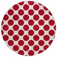 thumbnail image 2 of Addison Rugs Chantille Indoor/Outdoor Transitional Circles Red Washable Round Rug, 8' x 8', 2 of 6
