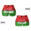 thumbnail image 3 of Sikiie Watermelon Hello Summer Print Workout Shorts Women Scrunch Butt Gym Shorts Seamless High Waist Tummy Control Yoga Biker Athletic Shorts, 3 of 5