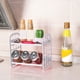 thumbnail image 4 of Estante de almacenamiento plegable de doble capa | Organizador de escritorio y baño para cosméticos, joyas y artículos de papelería | Estante de plástico con rejillas de ventilación, 4 of 6