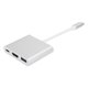 thumbnail image 1 of Adaptador convertidor tipo C a HDMI 3 en 1 portátil multifuncional con carcasa metálica (plata), 1 of 10
