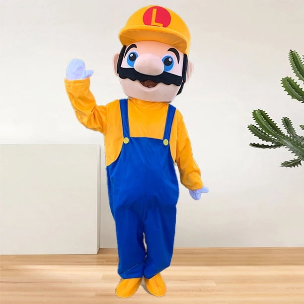 Disfraz de muñeco de dibujos animados de Super Mario de Disney, muñeco personalizado para caminar, jugar en vivo, promoción de eventos, accesorios, mascota títere
