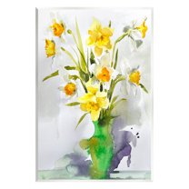 Stupell Industries Modern Daffodils Vase Botanical & Floral Painting Unframed Art Print Wall Art, 10 x 15