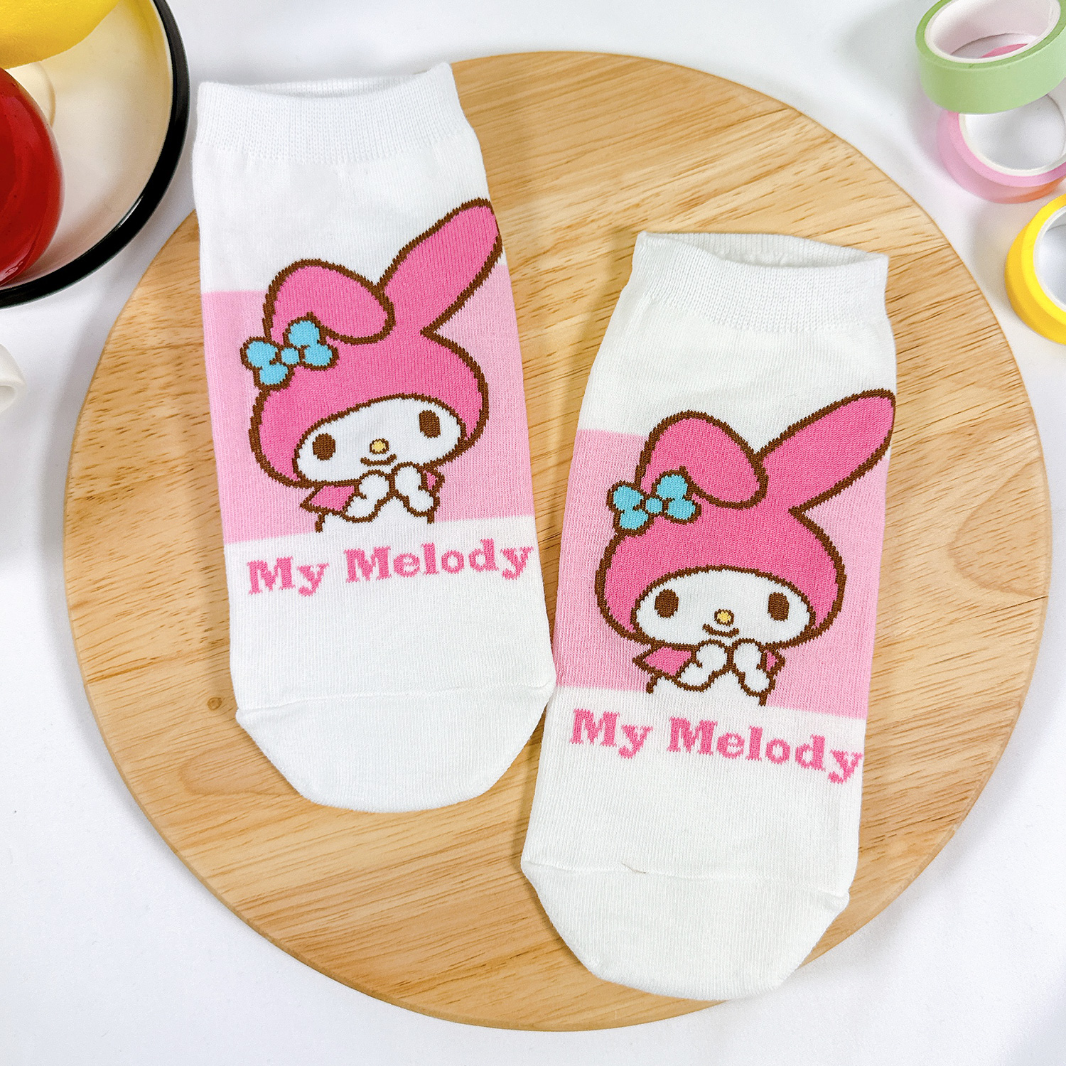 Hello Kitty Official Licensed Women's Ankle,  Cute Character Design, 8 pack Set Collection