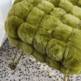 thumbnail image 6 of Home Soft Things Fox Faux Fur Pouf Stool Ottoman - Green Moss - 17x17x17", 6 of 7