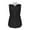 Black A, variant on Womens Jacket Solid Color Fashion Sleeveless Zipper Neck Jacket Outerwear Winter Women Vest