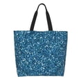 thumbnail image 1 of Balery Blue Glitter Bolsa Tote Estilo Estético con Cremalleras, Bolsa de Hombro, Bolsa de Compras Grande y Plegable, 1 of 8