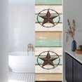 thumbnail image 3 of Beige Sage Green Texas Star Window Privacy Film, Vintage Stars Wooden Static Cling UV Sun Blocking Heat Control Window Tint Day and Night, Non-Adhesive One Way Windows Privacy Cover 17.7''x78.7'', 3 of 7