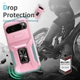 thumbnail image 5 of Allytech Rugged Case for Google Pixel 9 / 9 Pro, [Slide Camera Cover] [360° Rotating Kickstand] [Military Protection] [Magnetic Car Mount] Non-Slip Anti-Scratch Shockproof Heavy Duty Case - Rosegold, 5 of 8