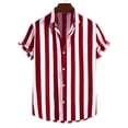 thumbnail image 2 of Camisa de manga corta con solapa informal estilo japonés de rayas 3D para hombre de verano 2024, camisas de calle Harajuku, ropa para hombre y mujer, 2 of 4