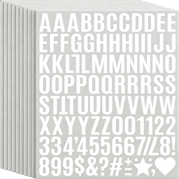 KAISA 1960Pcs Alphabet Stickers 20 Sheets Vinyl Letter Stickers 1 Inch Self-Adhesive Waterproof Abc Stickers for Scrapbooking Self-Adhesive Scrapbooking Stickers (White)