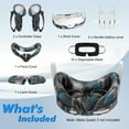 thumbnail image 5 of Baoyemes Silicone Cover Set for Oculus/Meta Quest 3, VR Accessories for Meta Quest 3, Protective Cover Set Includes Controller Grip Cover, Face Cover, VR Shell Cover (Blue Skull), 5 of 7