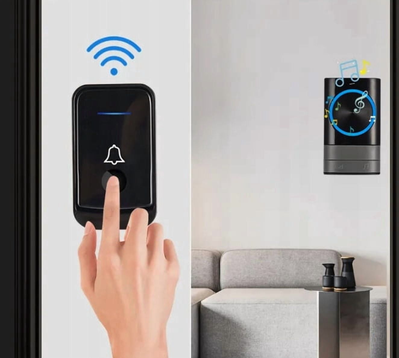 Wireless doorbell, AC wireless digital music doorbell, home sensor, remote control caller