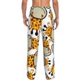 thumbnail image 3 of Daiia Giraffes Head Men's Sleep Pant with Pockets and Drawstring,Pajama Pants-Large, 3 of 9