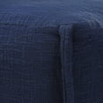 thumbnail image 2 of Laddha Home Designs 18" Navy Blue Solid Pleated Handcrafted Square Pouf Ottoman, 2 of 8