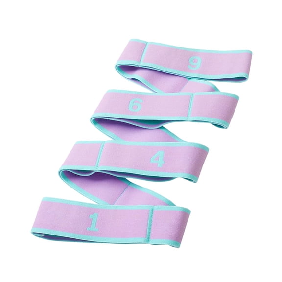 Pitycbo Flexible Resistance Band Elastic Exercise Belt Gym Yoga Strap Stretch to Improve Purple