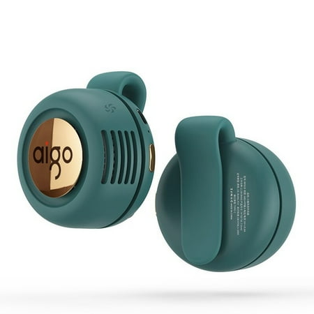 

Htovila AGF-03 Mini Bladeless Fan Portable Clip Type Silent Fan with 3-gear Wind Adjustment 360° Wind Direction Adjustment Green