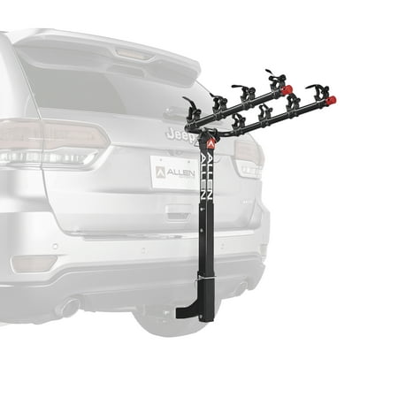 Allen Sports Deluxe 4-Bicycle Hitch Mounted Bike Rack Carrier, (Best Bike Carrier For Prius)