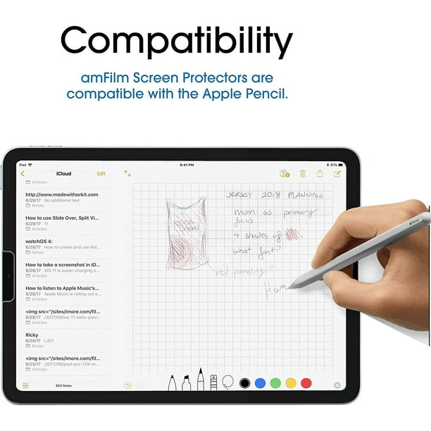 amFilm Protecteur d'écran mat pour iPad 9.7 6e génération, 5e