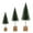 Moss Green, variant on Vickerman 8"-10"-12" Teal Sisal Bottle Brush Tree Set, Set of 3