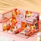 thumbnail image 1 of Casa en miniatura de madera XianweiShao kit de casa de muñecas con muebles 3D, 1 of 5