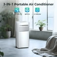 thumbnail image 3 of 8000 BTU Portable Air ConditionerPowerful Home AC Unit with Built-in Dehumidifier & Fan ModeCools 350 Sq.Ft Portable ACWhite, 3 of 7