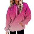 thumbnail image 2 of Bovemsi Sweatshirt for Women Large Hoodie With Gradient Print Plus Size Long Sleeved Sweater Pullover Autumn Pocket Clothes Comfort Hoodie, 2 of 7