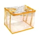 thumbnail image 3 of Organizador de almacenamiento de libros Clear Space Saving PVC Fácil mantenimiento de estantería a prueba de polvo Capacidad espaciosa Bolsa de polvo Amarillo, 3 of 8