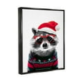 thumbnail image 4 of Stupell Industries Raccoon in Holiday Sweater Holiday Painting Black Floater Framed Canvas Art Print Wall Art, 25 x 31, 4 of 10