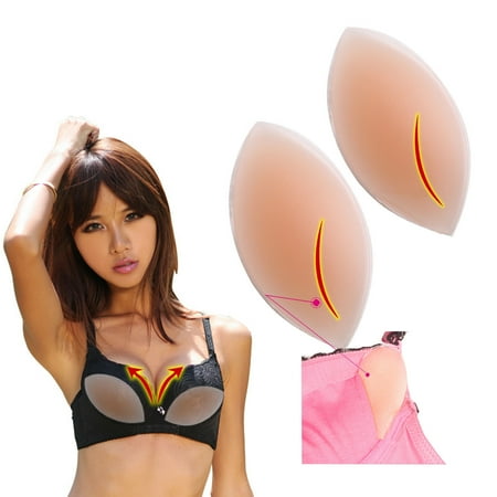 

WGOUP Women Breast Enhancers Waterproof Silicone Bra Inserts Push Up Pad Beige(Buy 2 Get 1 Free)