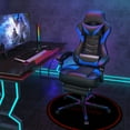 thumbnail image 3 of PULUOMIS Gaming Chair with Footrest Ergonomic Office Chair with Arms for Adults Kids, Blue, 3 of 9