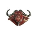 thumbnail image 1 of Tête de Buffle Sculptée à la Main, 1 of 3