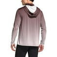 thumbnail image 4 of FAVIPT Men's Sun Protection Shirts with Mask Gradient Long Sleeve Hooded Shirts Lightweight Rash Guard Soft Shirts Outdoor Hiking UPF 50+ Outwear Brown,XXL, 4 of 7