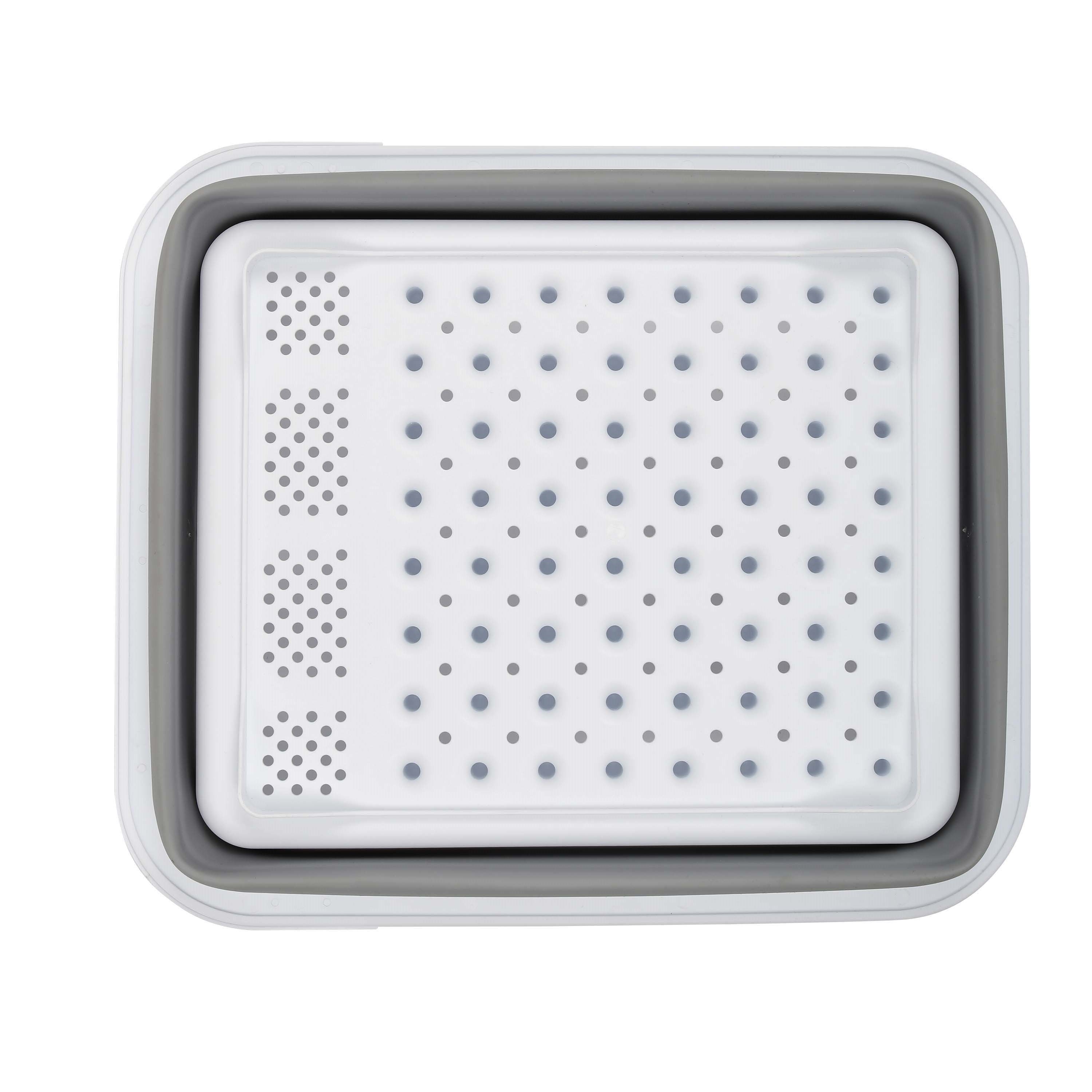Auto-Drive, RV Collapsible Dish Drainer with Built-in-Utensil Organizer, Thermoplastic rubber