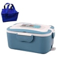 thumbnail image 2 of GUOOL Car Lunch Box with Fork Spoon & Thermal Bag Heated Lunch Container Heating Lunch 12V Blue, 2 of 9