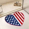 thumbnail image 6 of 4th of July Bathroom Rugs,Patriotic Heart Shaped Welcome Doormat,Red Blue White American Flag Star Floor Mat Soft Absorbent Non-Slip For Independence Day Entrance Home Decor 15.7x23.6 inch, 6 of 6