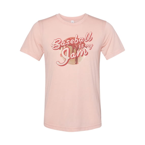 Baseball Shirt, Baseball Is My Jam, Baseball Gift, Unisex Fit, Funny Baseball Shirt, Gift For Him, Sports Shirt, Baseball T-shirt, Dad Gift, Peach, 2XL