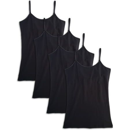 

Kalon Women s 4-Pack Shelf Bra Camisole Cotton Spandex (X-Large Black)