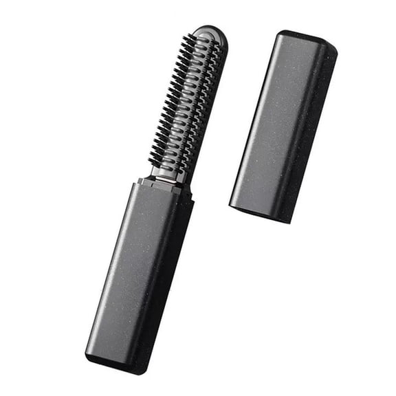Mini Heated Bangs Comb, Cordless Hair Styling Comb with 15-Second Fast Heating, Portable Root Lifting and Flyaway Smoothing Tool