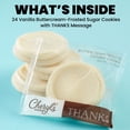 thumbnail image 3 of Cheryl's Cookies® Thank You Cookie Gift Box w/24 Buttercream-Frosted Sugar Cookies, Individually Wrapped, Gourmet, Handmade, For Any Occasion, Family & Friends, Thanks, Favors, 3 of 7