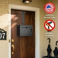 thumbnail image 4 of POCHAR Over-the-Door Locking Drop Box with Height Adjustable & Removable Hinge for Wall Mount - No Drilling or Cutting Needed (Black), 4 of 10