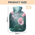 thumbnail image 3 of 2L Hot Water Bottle with Soft Velvet Cover PVC Hot Water Bag for Pain Relief Long-Lasting Warmth Surreal Garden, 3 of 8