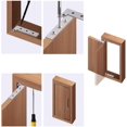 thumbnail image 5 of Set Of 6 360 Degree Rotation Stainless Steel Hidden Door Pivot Hinges, 4 Inch Offset Knife Hinges, Concealed Pivot Hinge, Brushed Silver, With Screws, 5 of 5