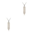 thumbnail image 3 of yingyy Hexagon Column Charm Exquisite Men Handmade Holiday Anniversary Hanging Pendants Pointed Colorful Crystal Chain White Crystal 2Set, 3 of 6